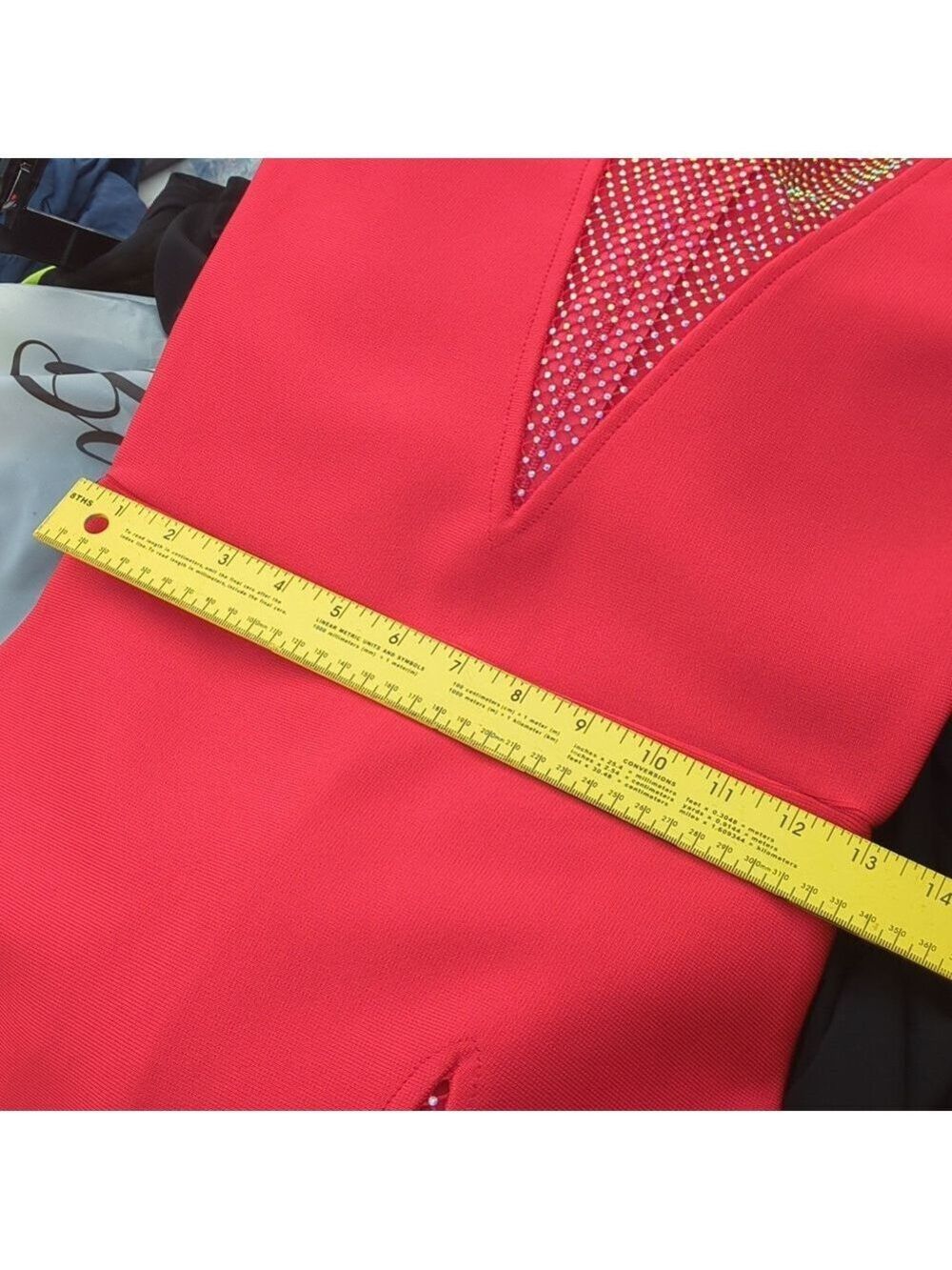 New Beautiful Bella Barnett Dress, red color, size Large, bodycon. - Picture 13 of 14